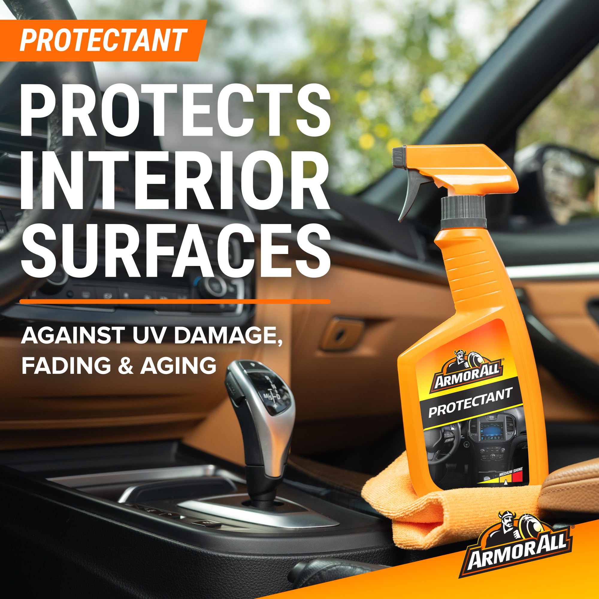Armor All Tranquil Skies air freshener spray in car cabin
