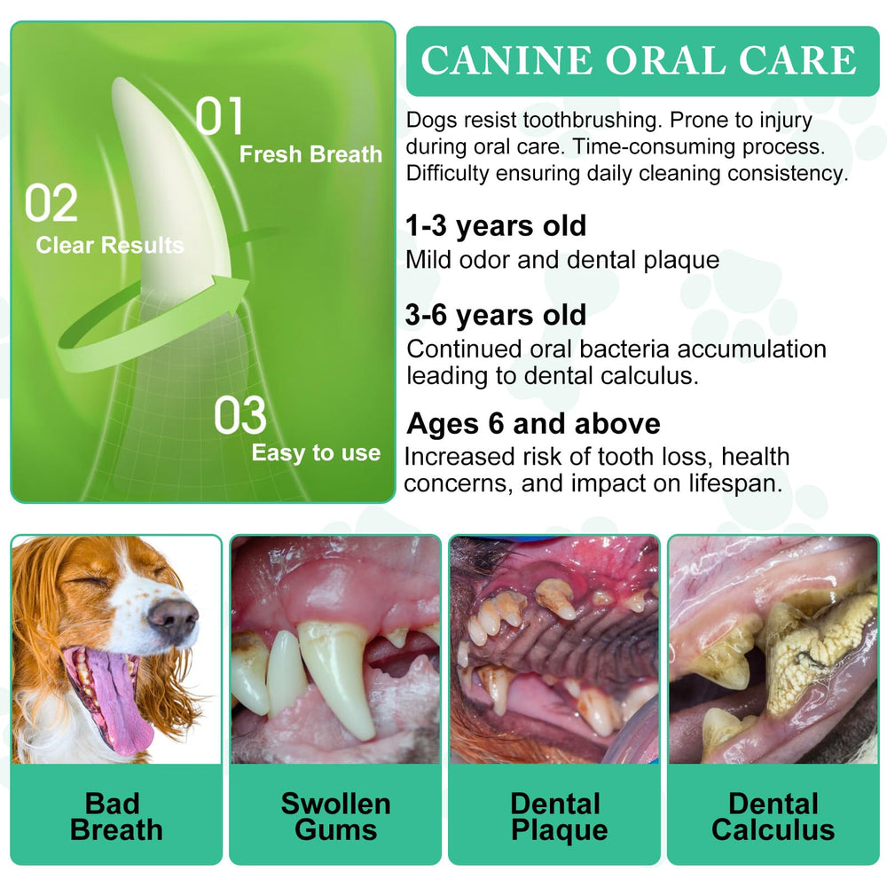 ARMOYA Dental Powder label highlighting ingredients for all breeds