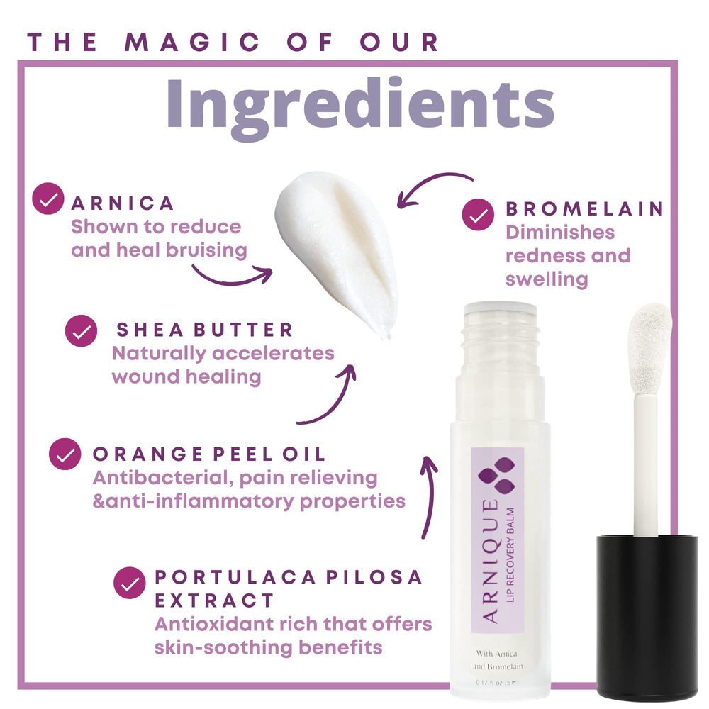 Arnique Arnica Lip Balm texture close-up highlights rich hydration.