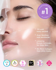 AROCELL OFFICIAL mask texture close-up shows rich hydrogel for deep hydration