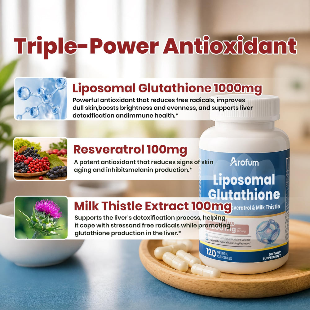 Resveratrol and milk thistle imagery included in Arofum formula