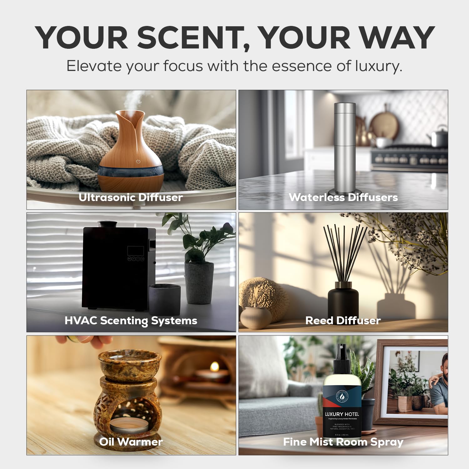 AROMA COUNTRY Ritzy Luxury Hotel Diffuser Oil room-spray-ready for quick refresh.