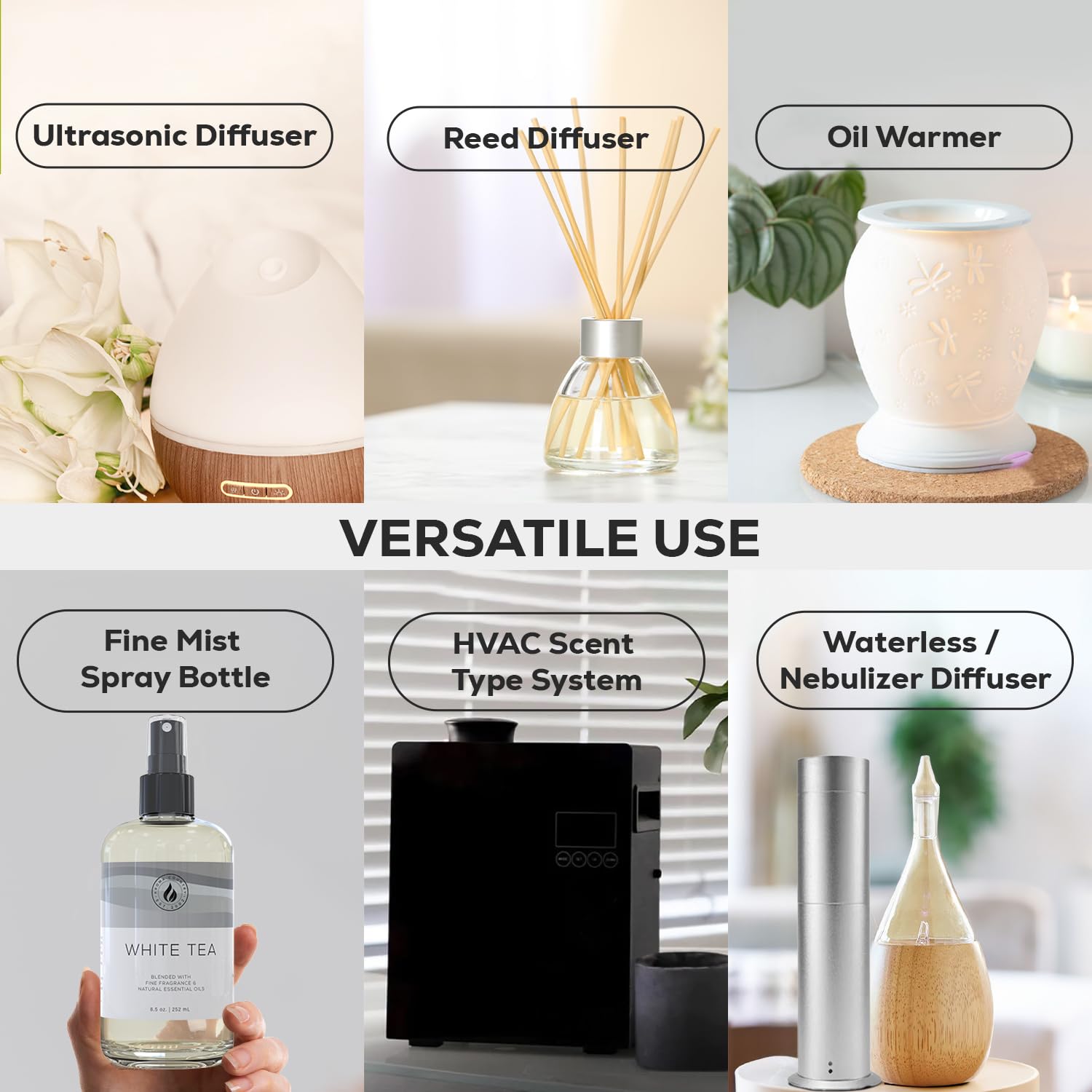Aroma Country White Tea Diffuser Oil used as room spray for quick refresh.