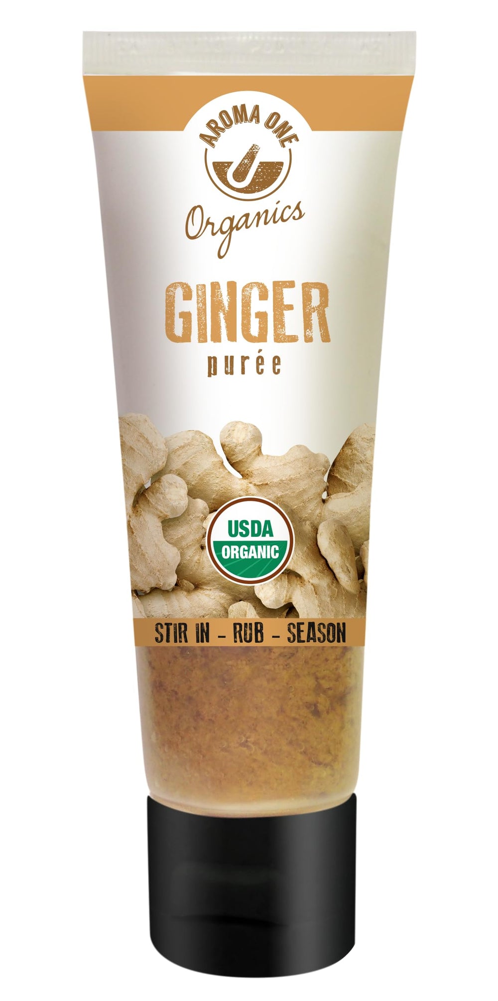 Aroma One Ginger Puree Paste tube 80g ready to boost flavor in sauces.