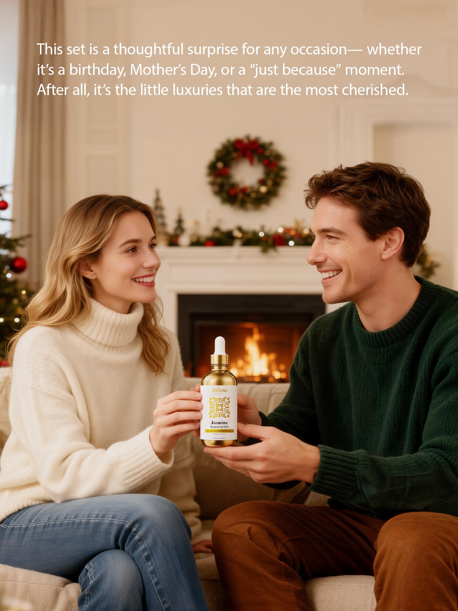 AromaLYA Jasmine amber-glass bottle preserves purity and extends shelf life.