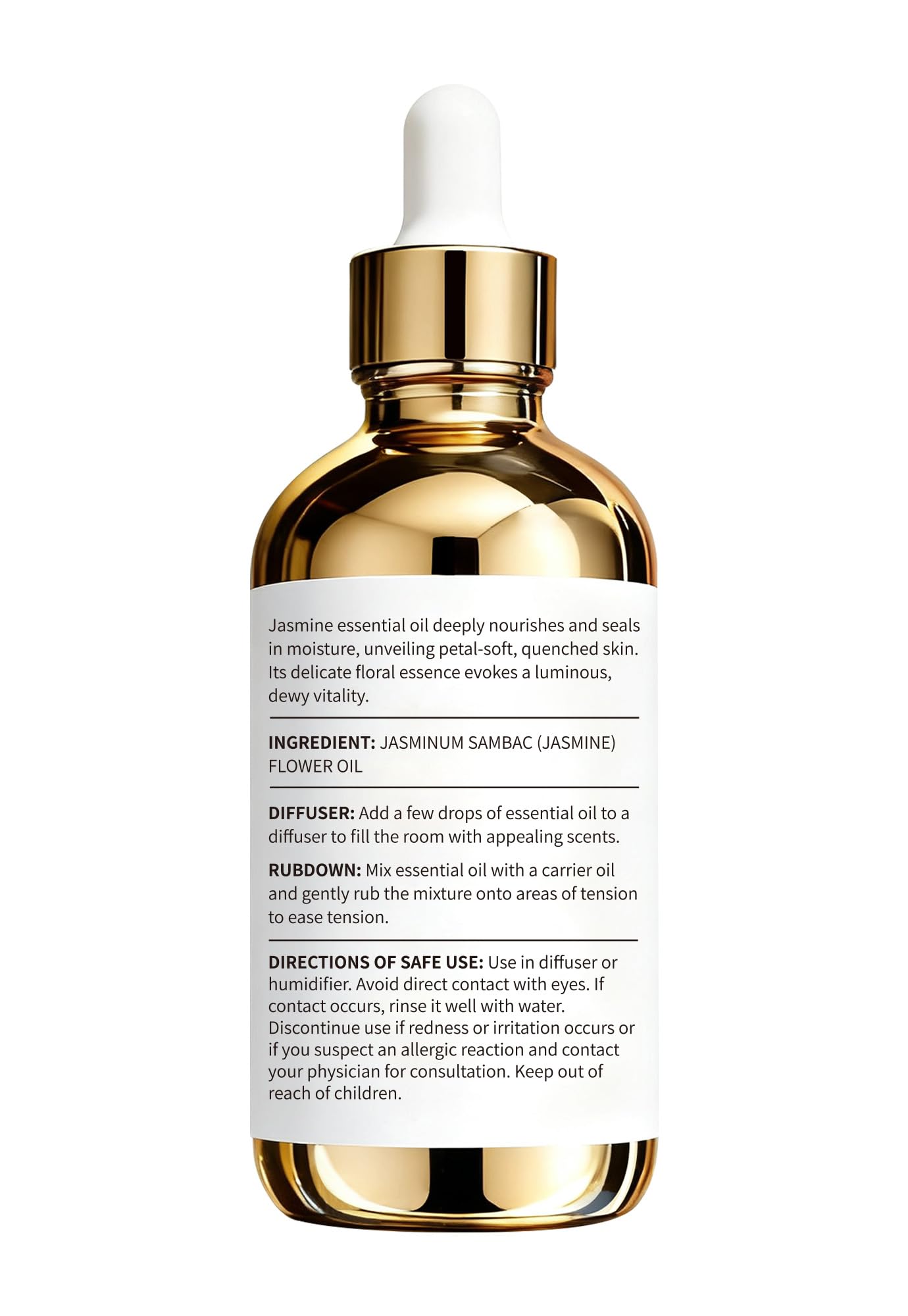 AromaLYA Jasmine dropper-design enables precise, controlled dispensing.