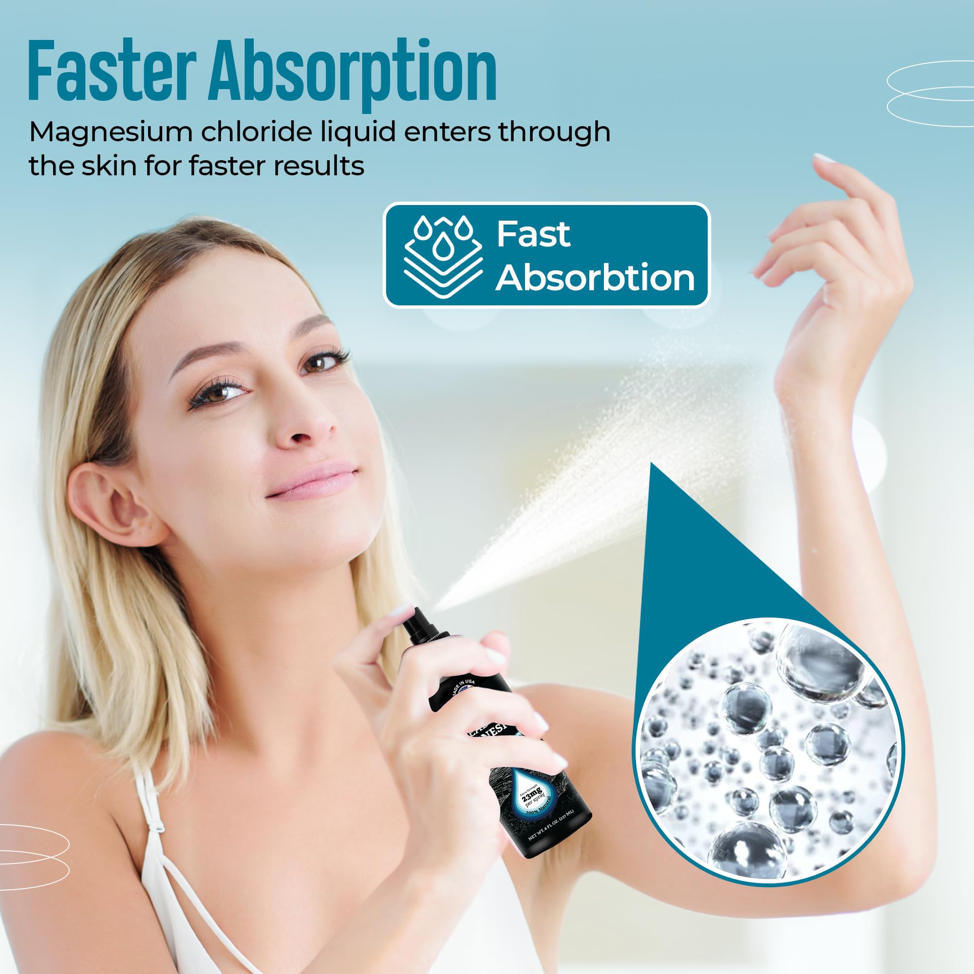 Dead Sea minerals highlight in Aromasong Magnesium Spray for natural mineral delivery.