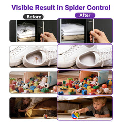 Aromovia indoor-outdoor spider control application on doorway corner.