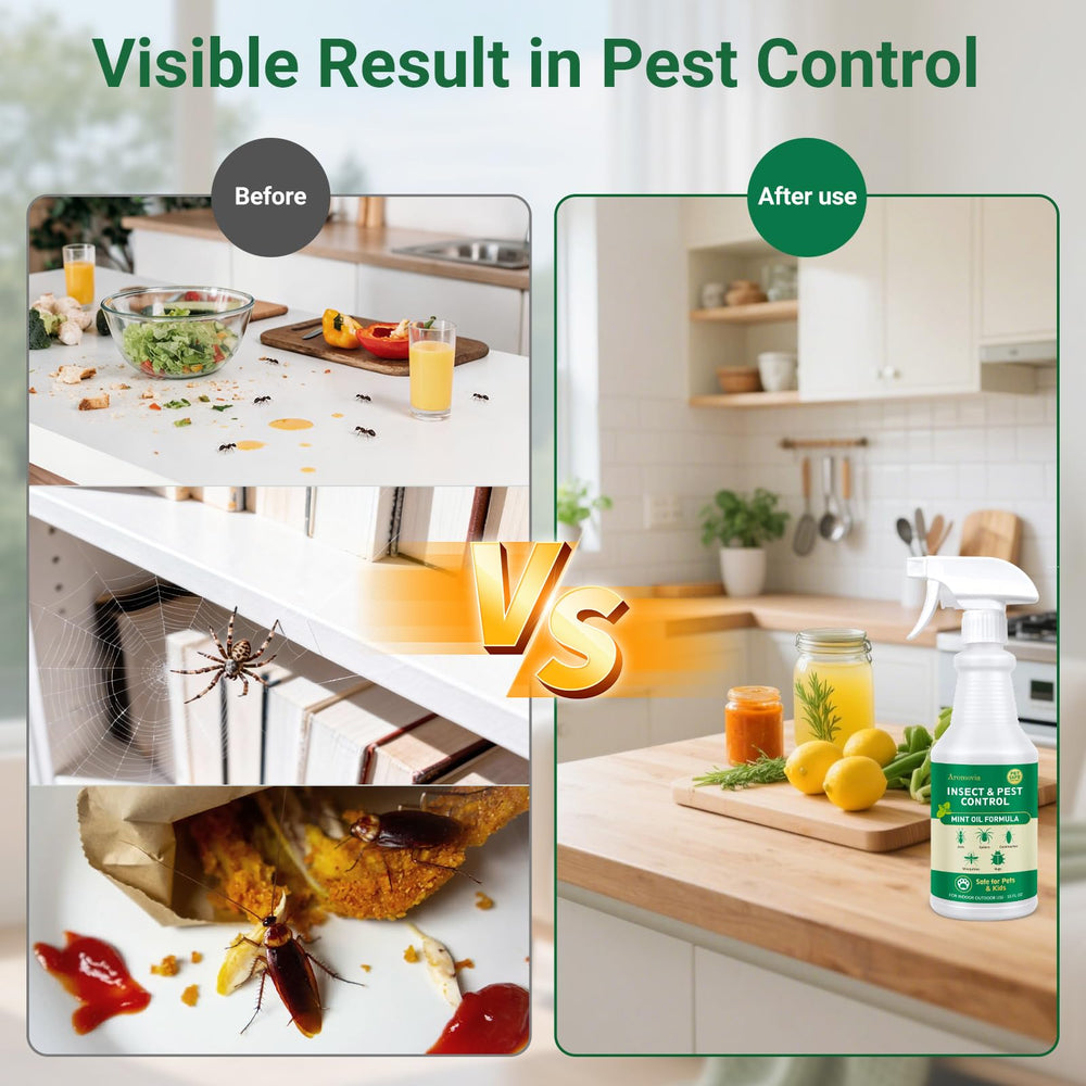 Aromovia Peppermint Oil Spray behind appliances deters rodents.