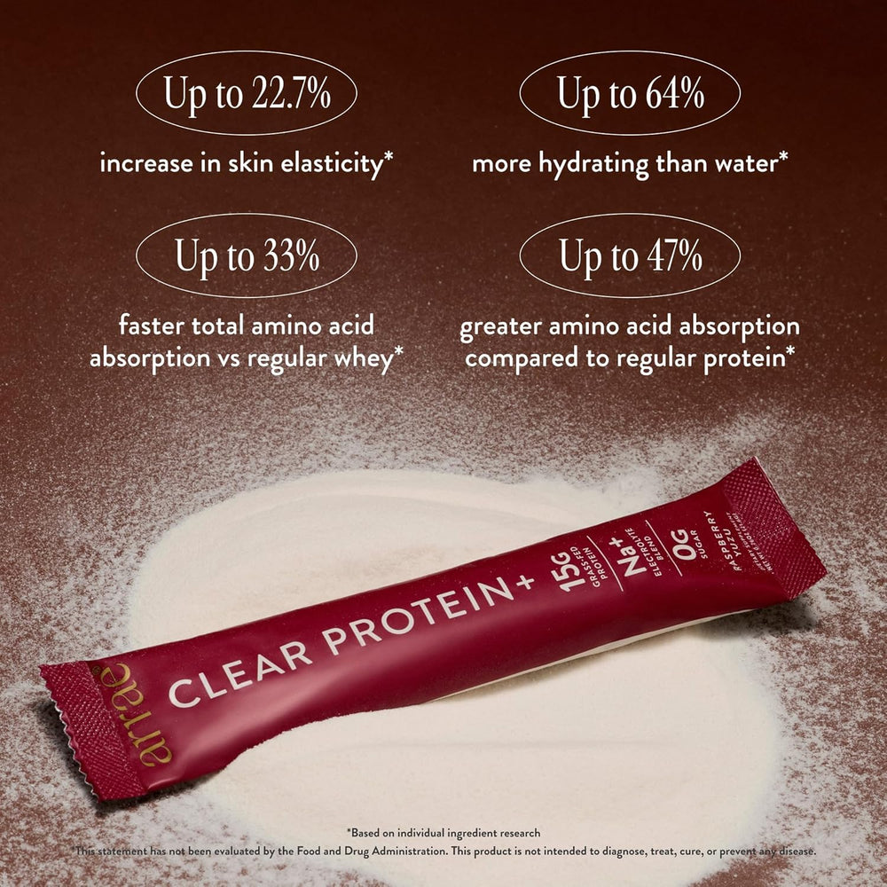 Arrae Clear Protein raspberry yuzu flavor is refreshing and zero sugar.