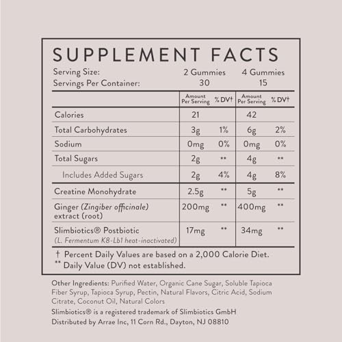 Arrae Tone Gummies with active woman performing strength move for lean muscle support.