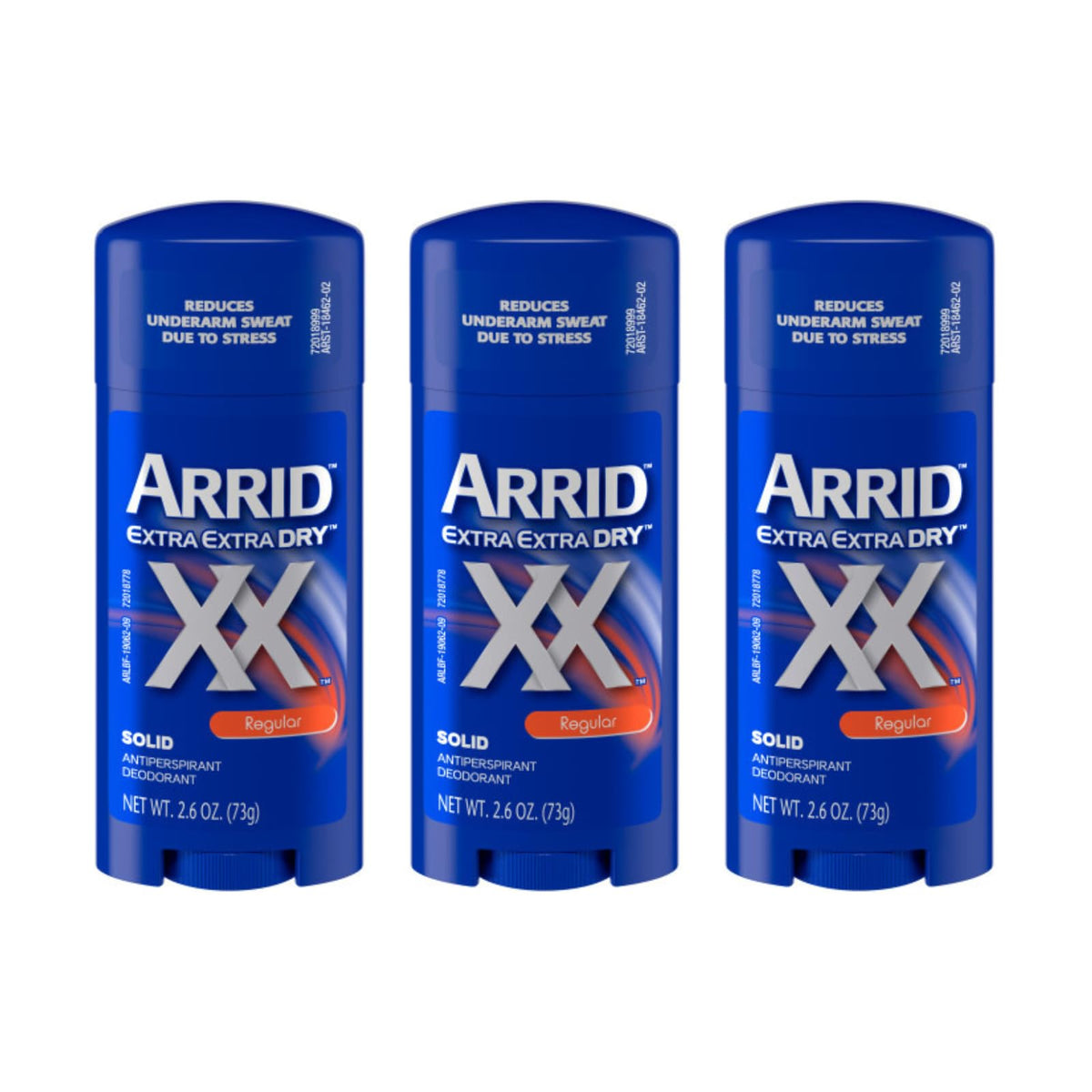 ARRID XX front view of the antiperspirant solid for all-day dryness.