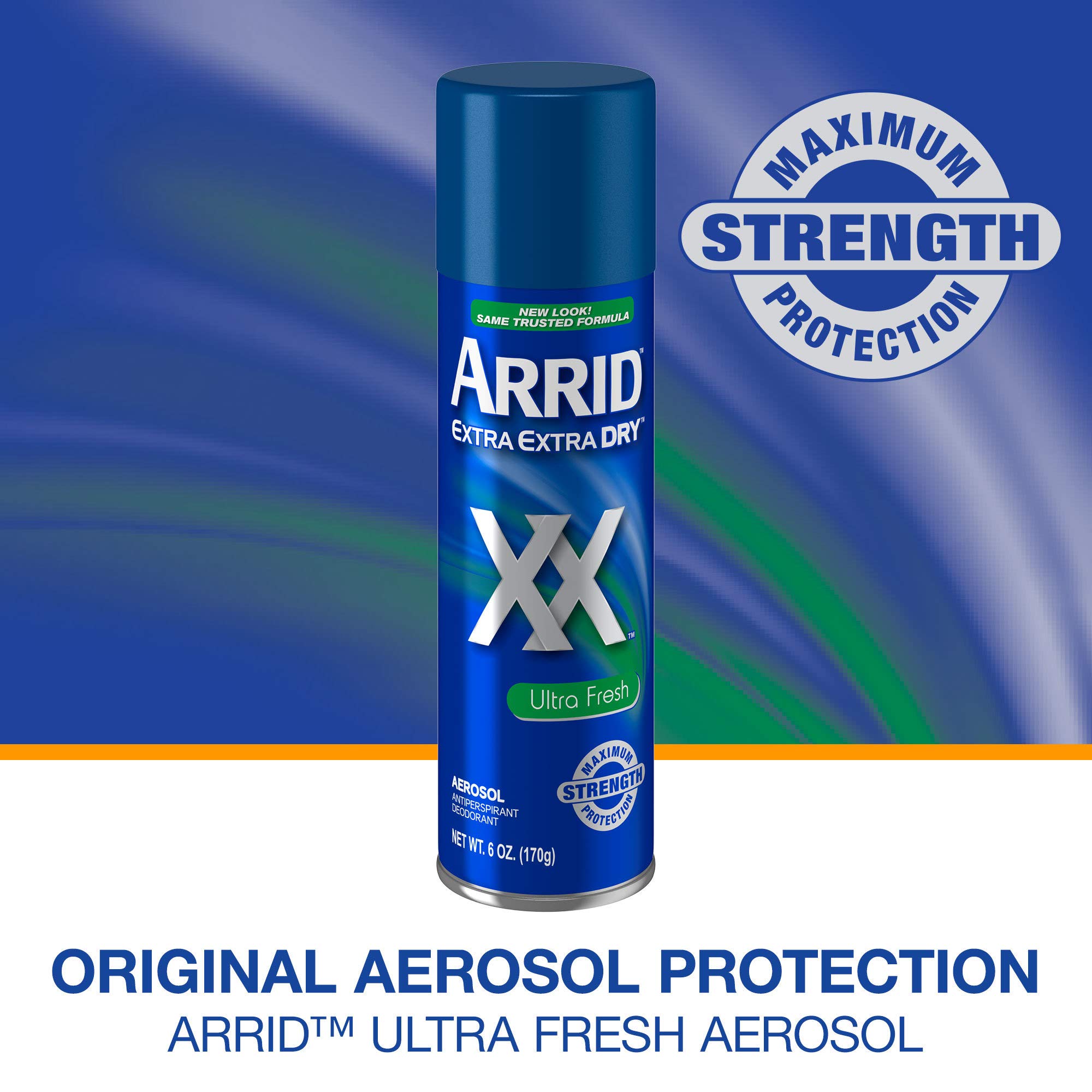 Arrid XX Dry Ultra Fresh application spray demonstrates quick, dry-feel coverage.