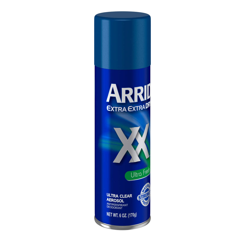 Arrid XX Dry Ultra Fresh packaging display aids in retail browsing.