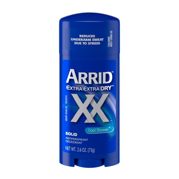 Arrid XX Extra Extra Dry solid stick during application showing quick-dry formula for daily freshness