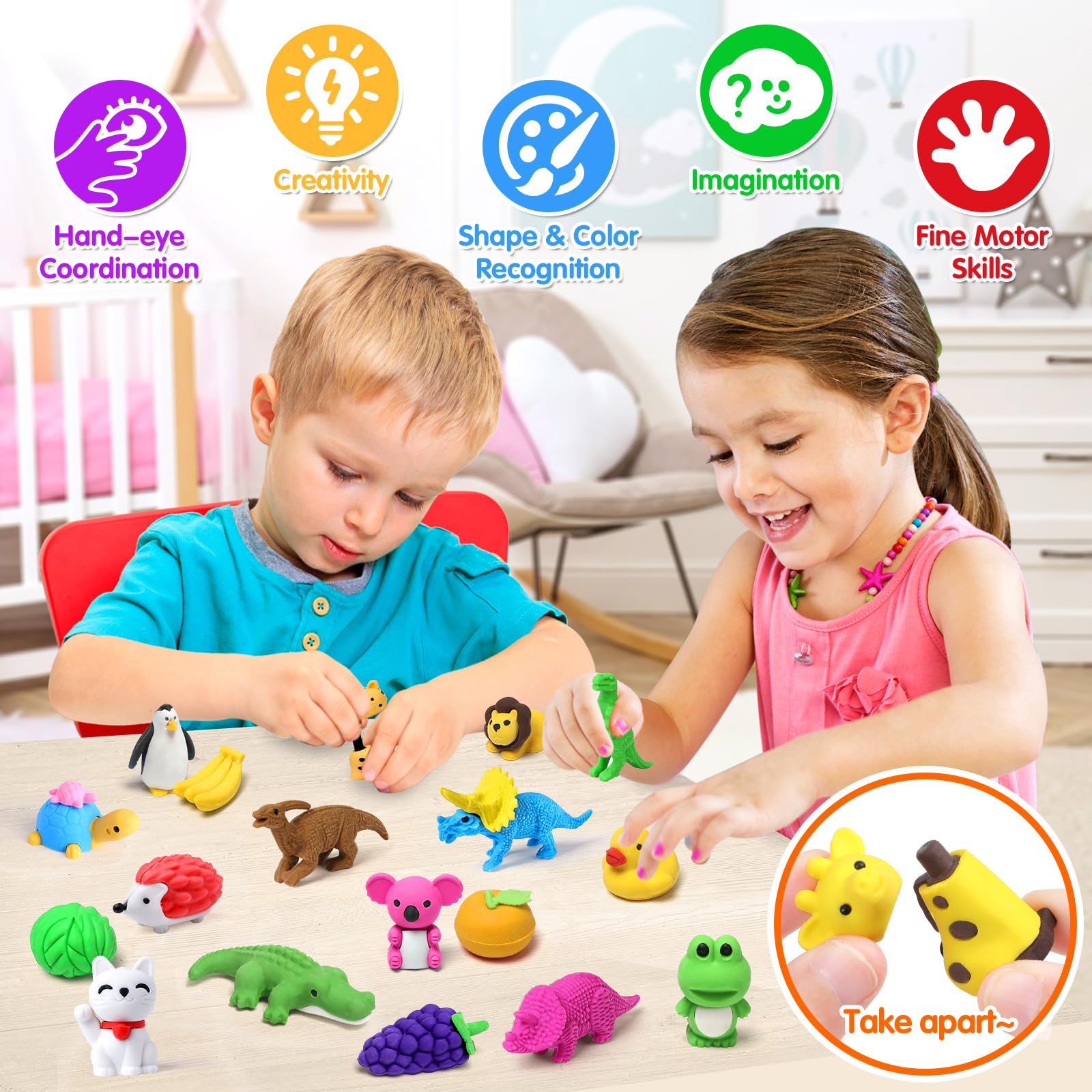 arscniek car eraser doubles as party favor and desk toy