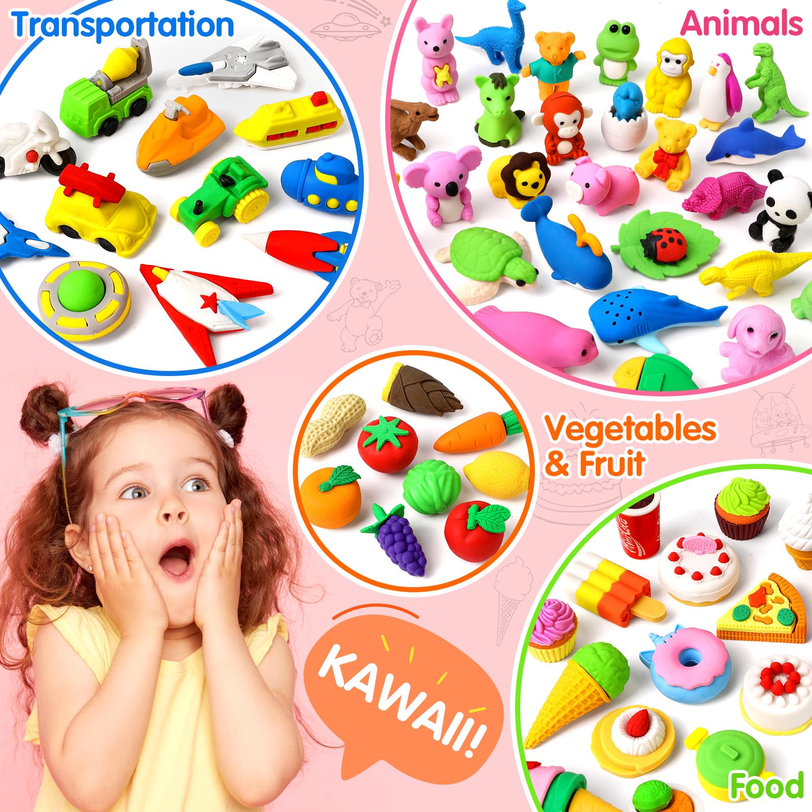 Arscniek cupcake eraser brightens party favors and prizes.