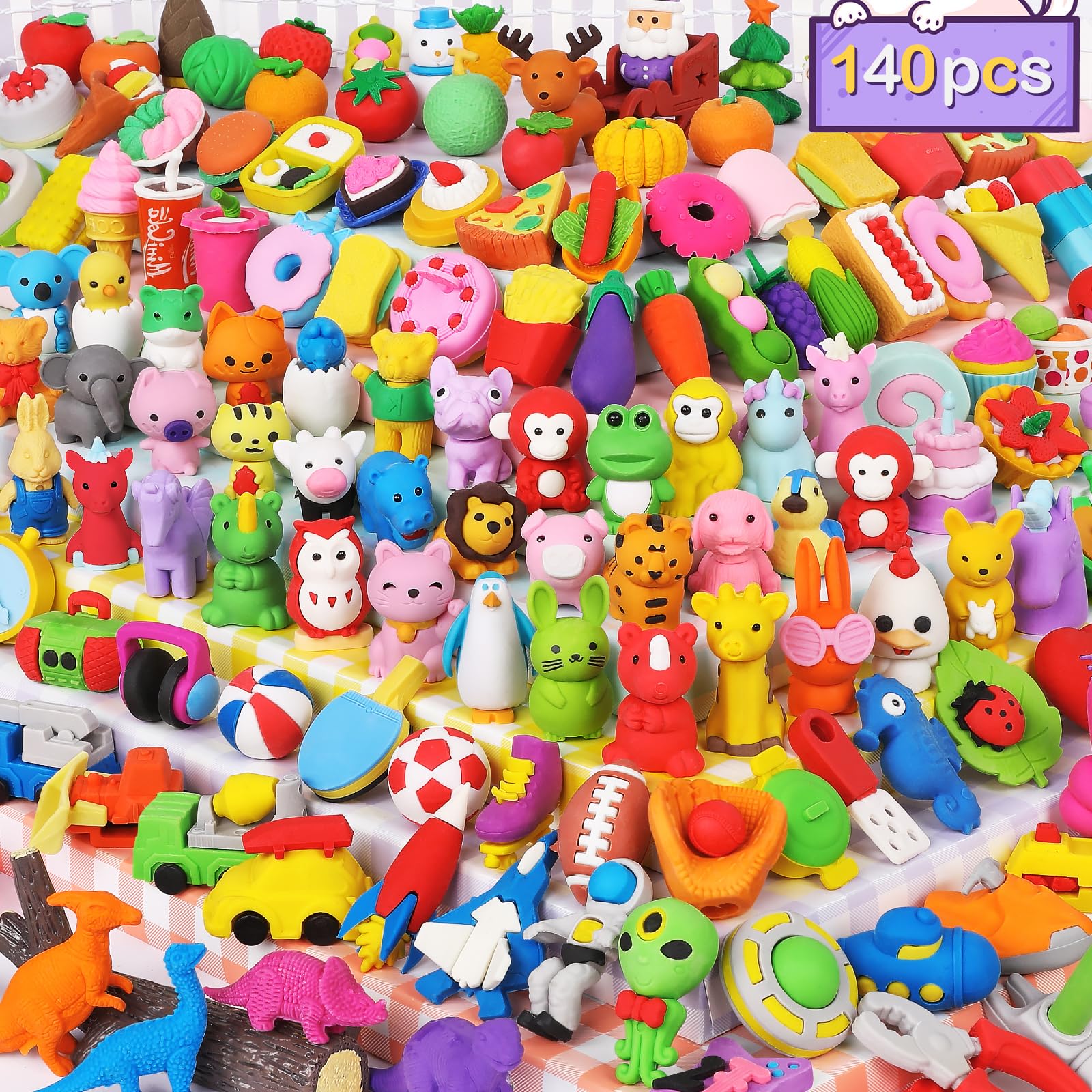 Arscniek panda animal erasers showcase playful realism for classroom rewards.