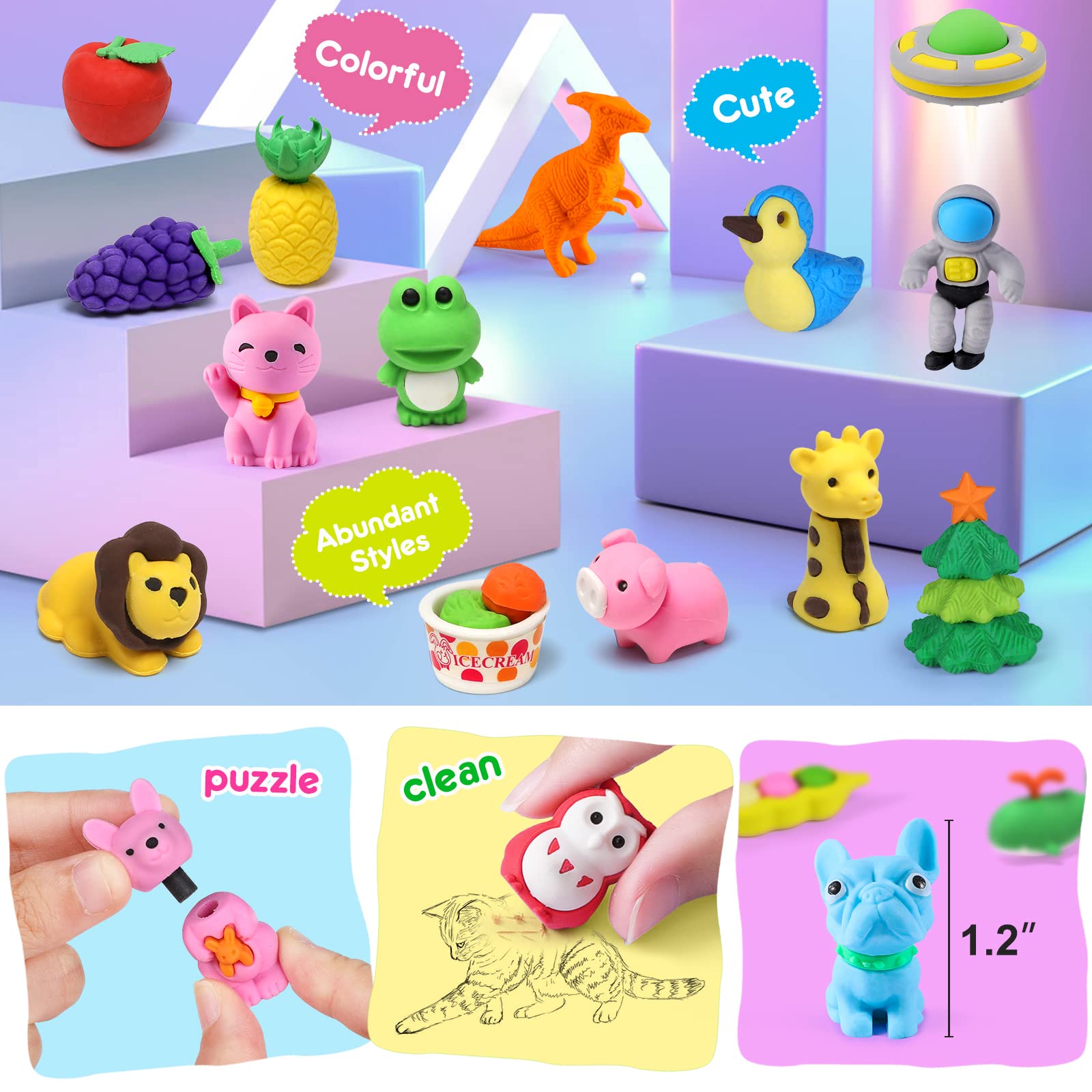 Arscniek Easter egg filler erasers add tiny seasonal surprises.