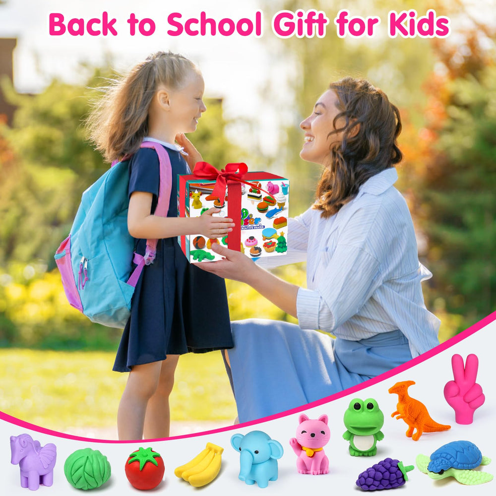 Arscniek gift idea erasers suit kids for birthdays and prizes.