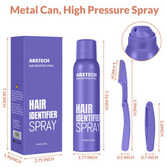 Arstech hair identifier spray on the face reveals fine hairs for shaving.
