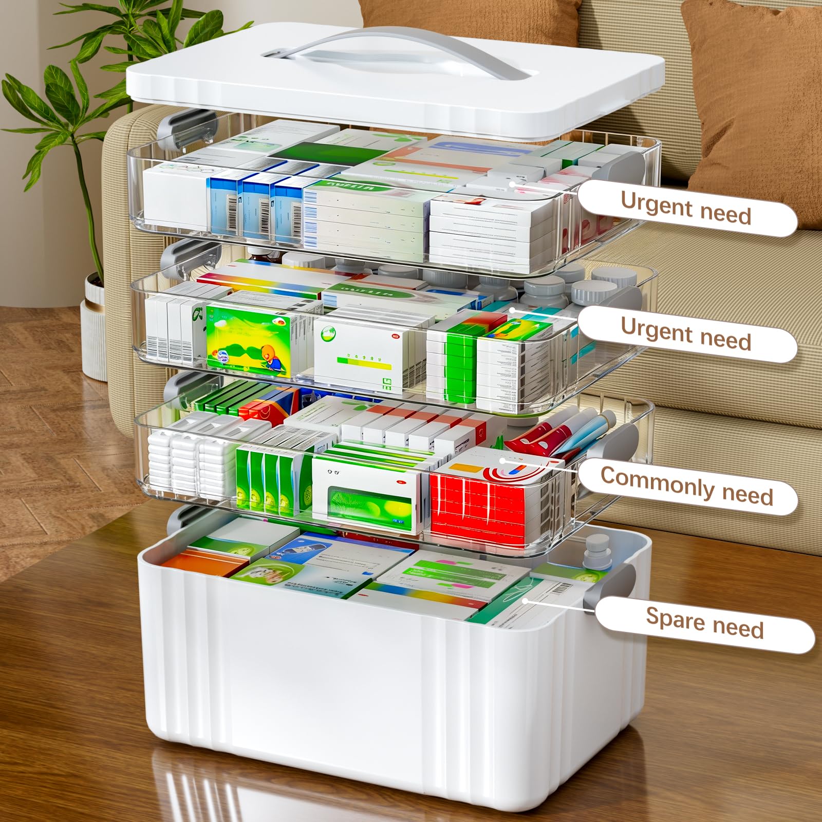ARSTPEOE durable storage box shielding medicines from sunlight and moisture