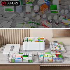 ARSTPEOE transparent trays showing organized small items and meds