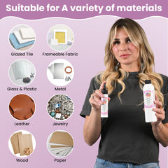Art Glitter ultra fine metal tip enables precise glue lines for detailed crafts.