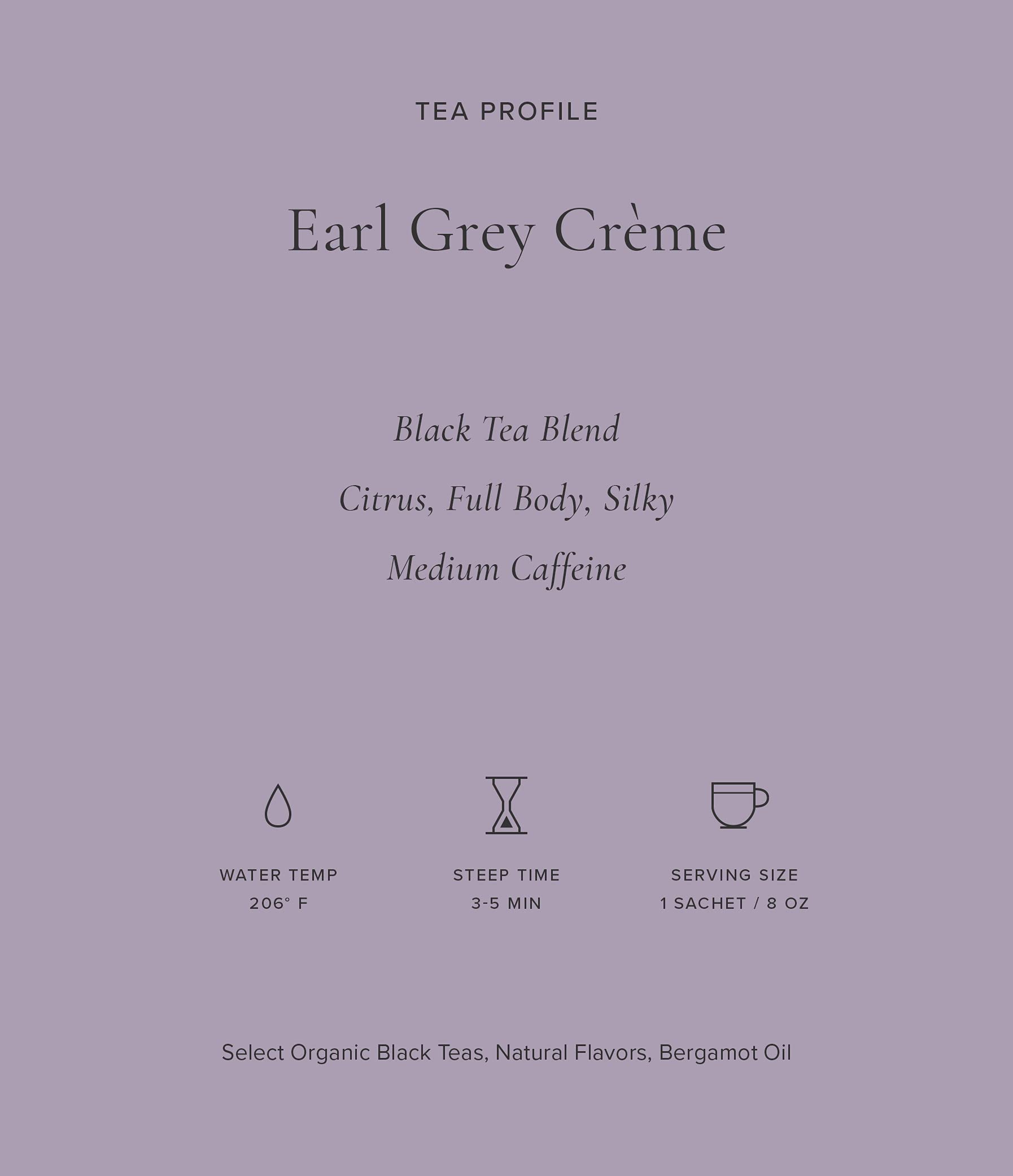 Art of Tea Earl Grey Crème bergamot note for citrus brightness