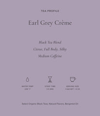 Art of Tea Earl Grey Crème bergamot note for citrus brightness