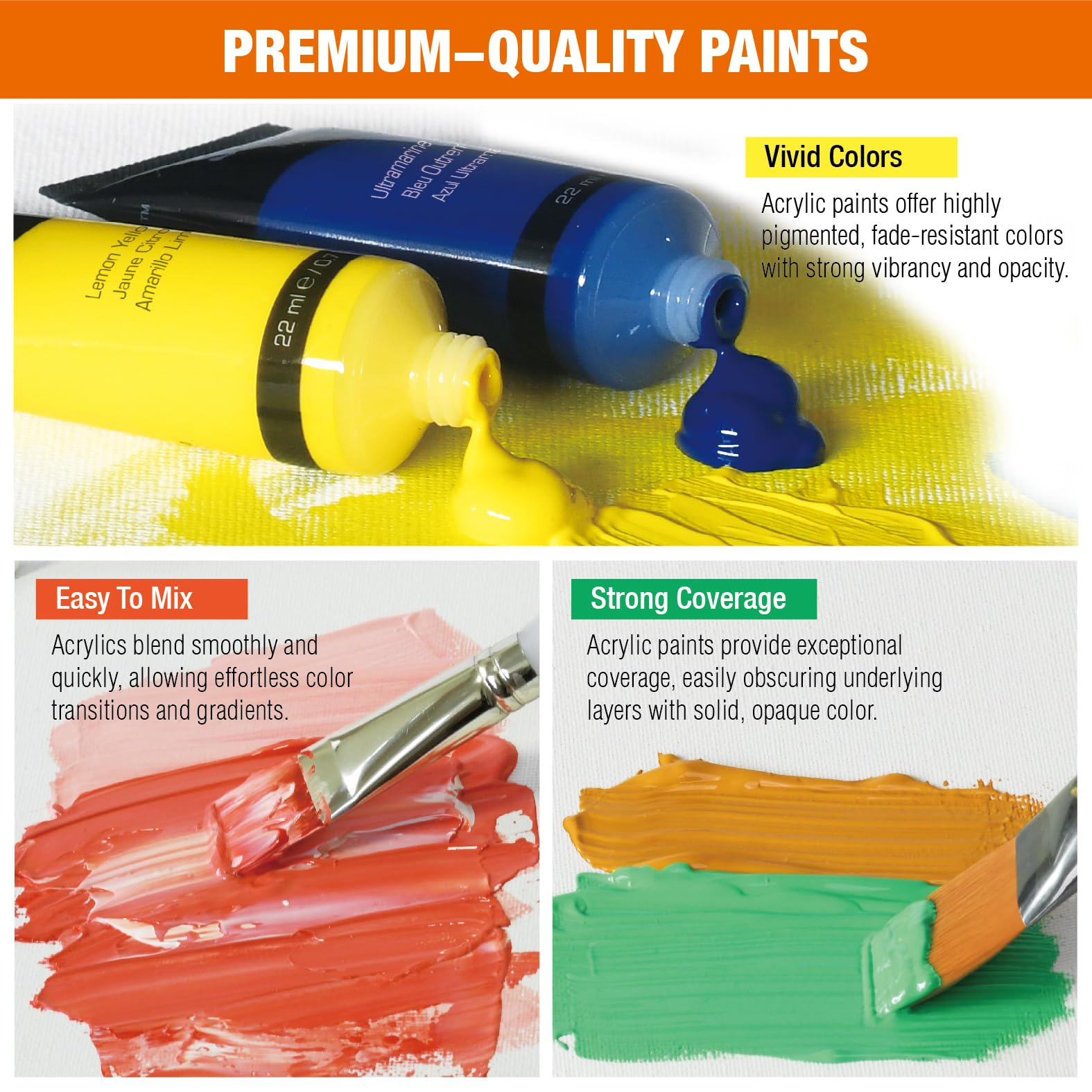 Artbreezing color palette on wood panel illustrating smooth blending potential