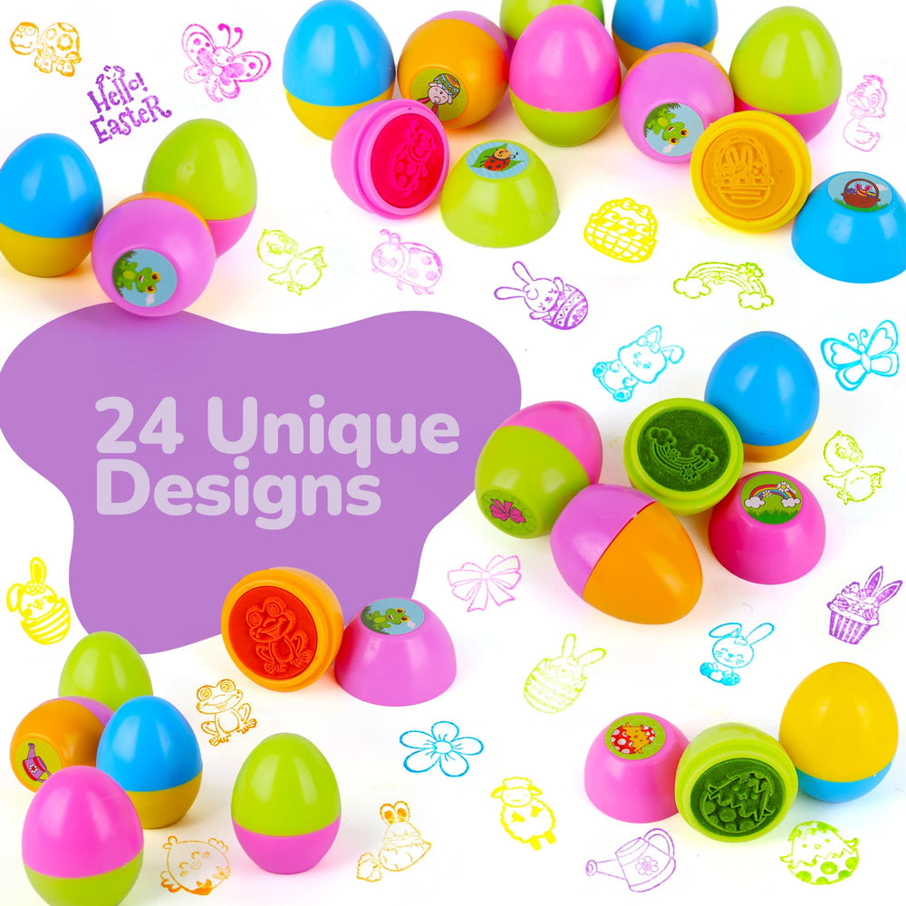 ArtCreativity Easter Egg Stampers flat-bottom design for stand-up display