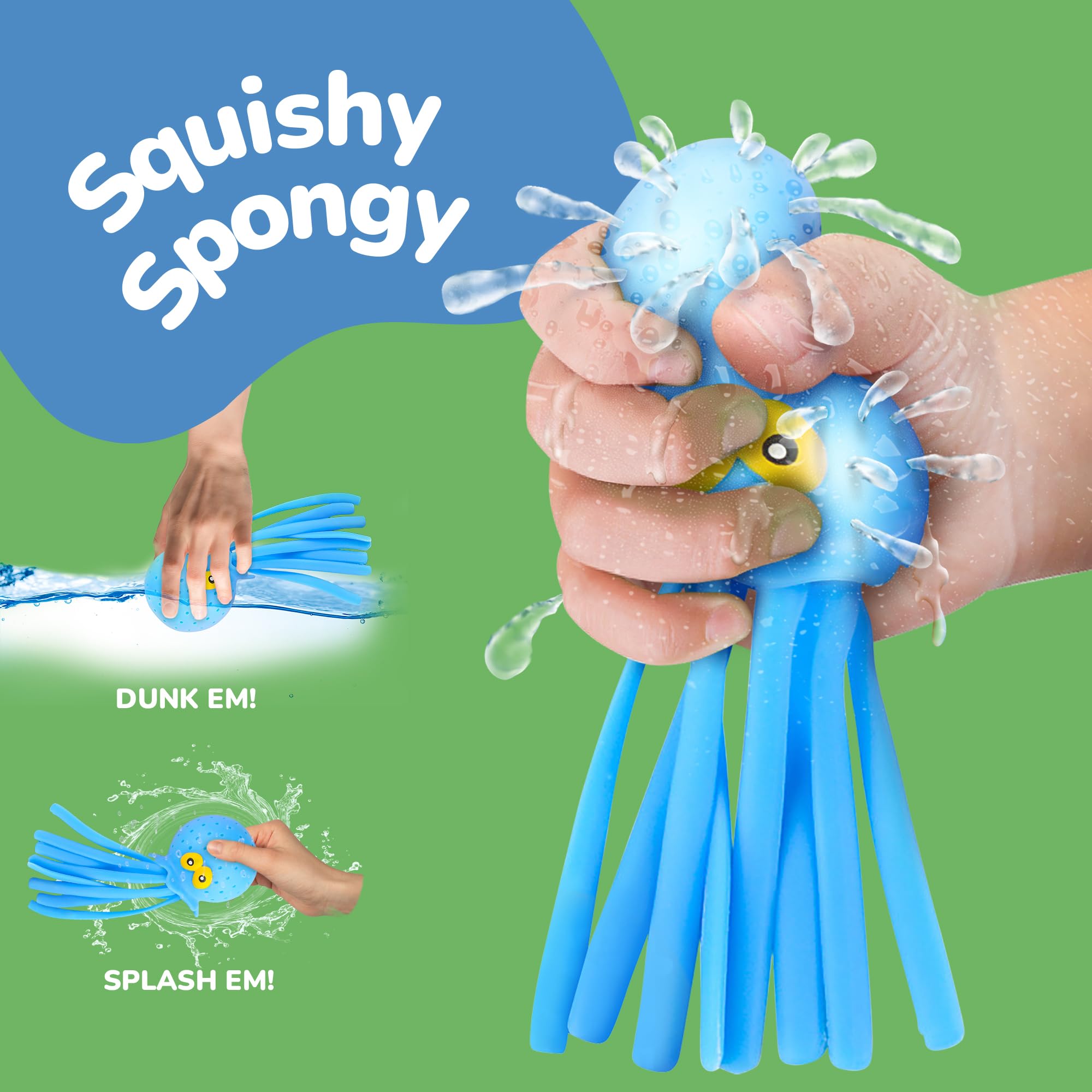 ArtCreativity octopus water ball in bathtub supports playful bath time.
