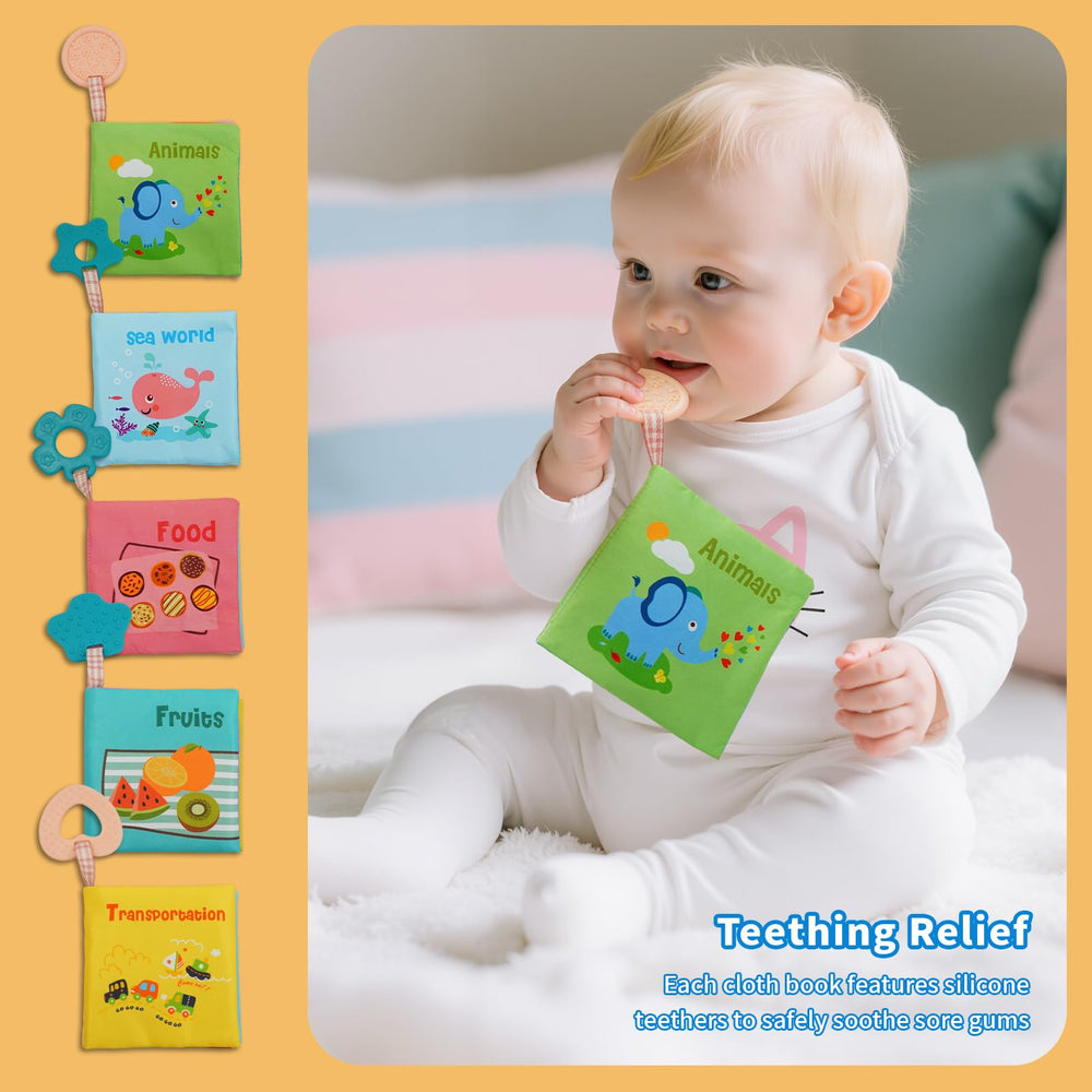 ArtCredit fruits theme soft cloth crinkle book encourages color and shape exploration