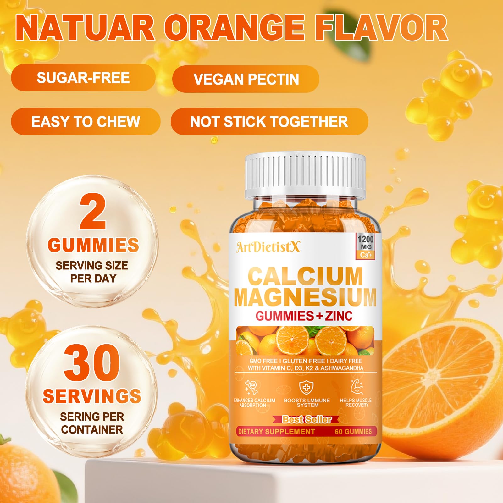 ArtDietistX Calcium Gummies daily-dose; practical habit for consistent intake.