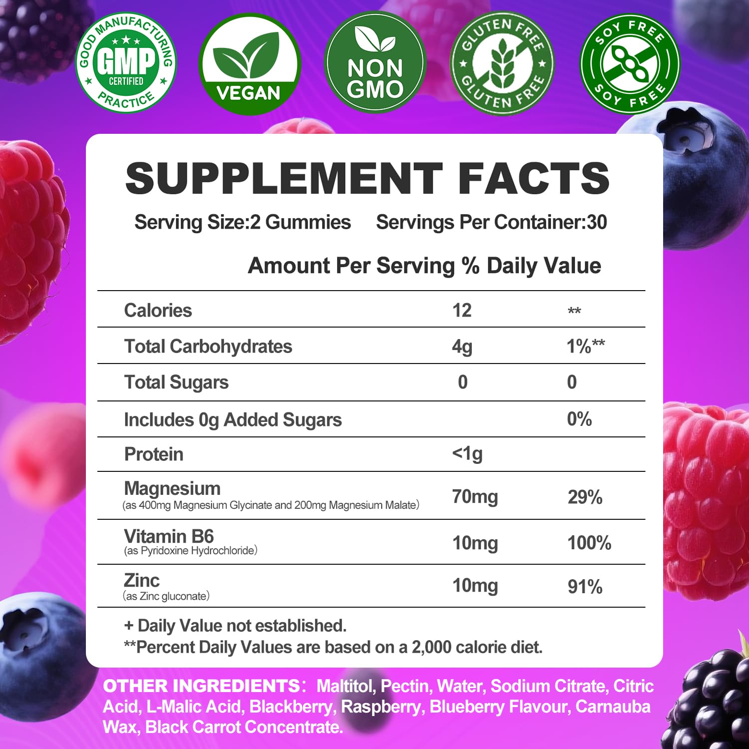 ArtDietistX raspberry flavored gummies promoting a calming routine