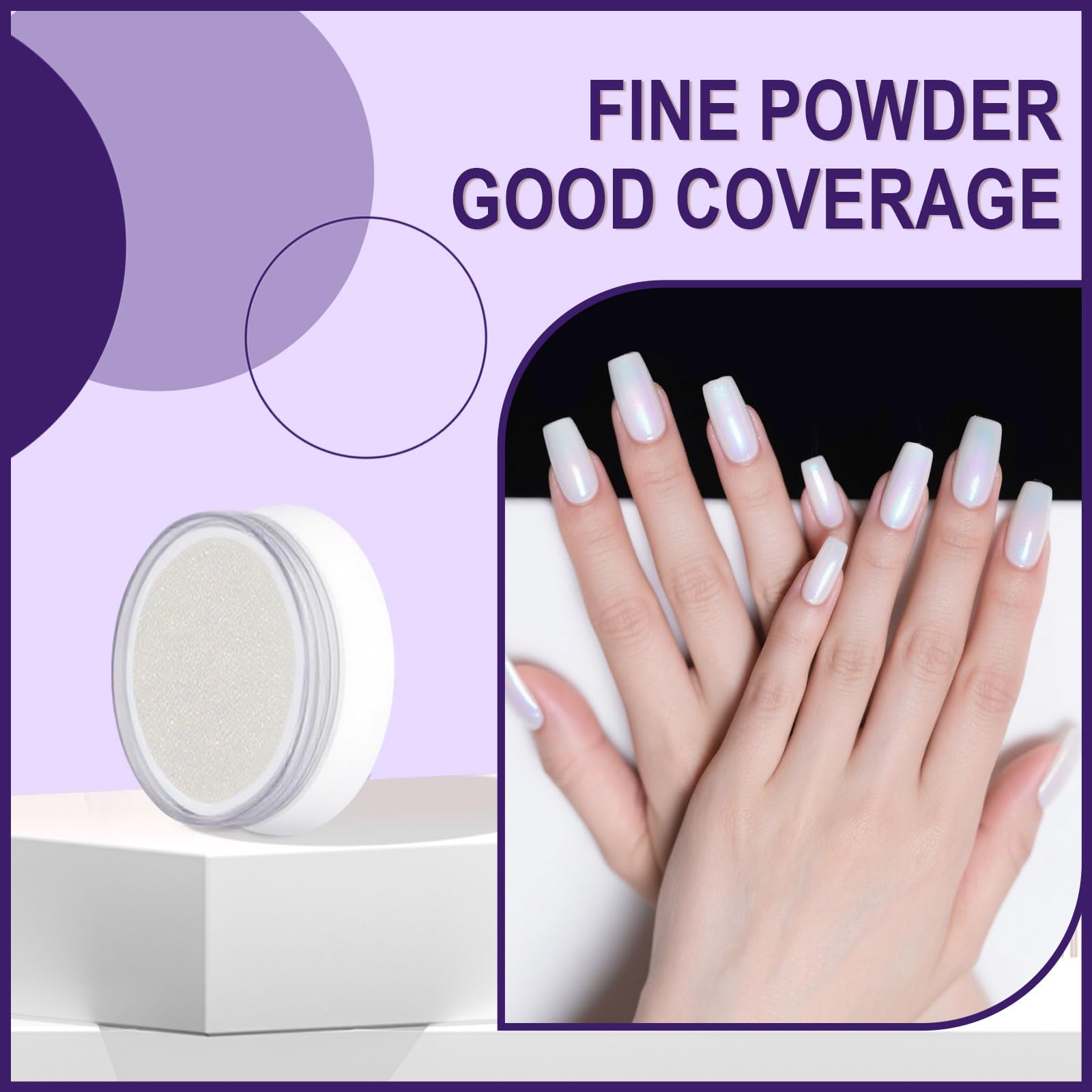 Artdone chrome powder base coat application guide for gel nails