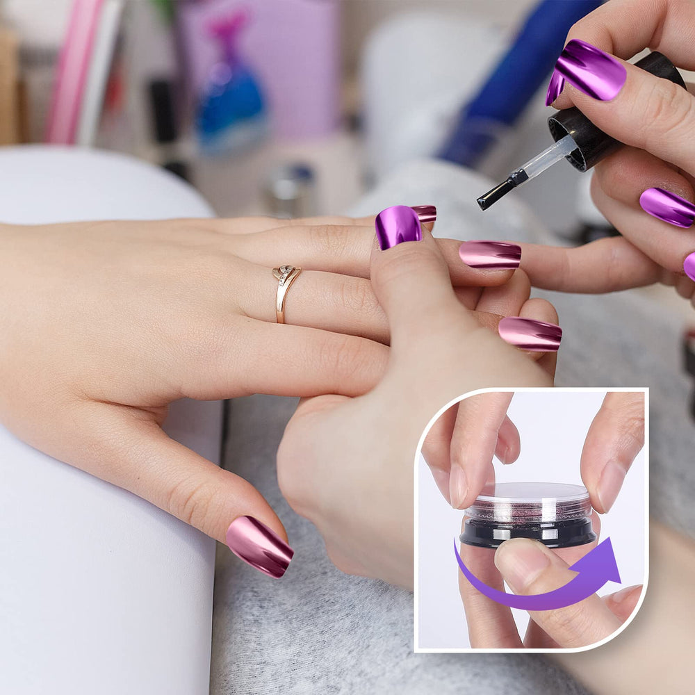 Artdone color-changing chameleon powder shifts hue with top coat