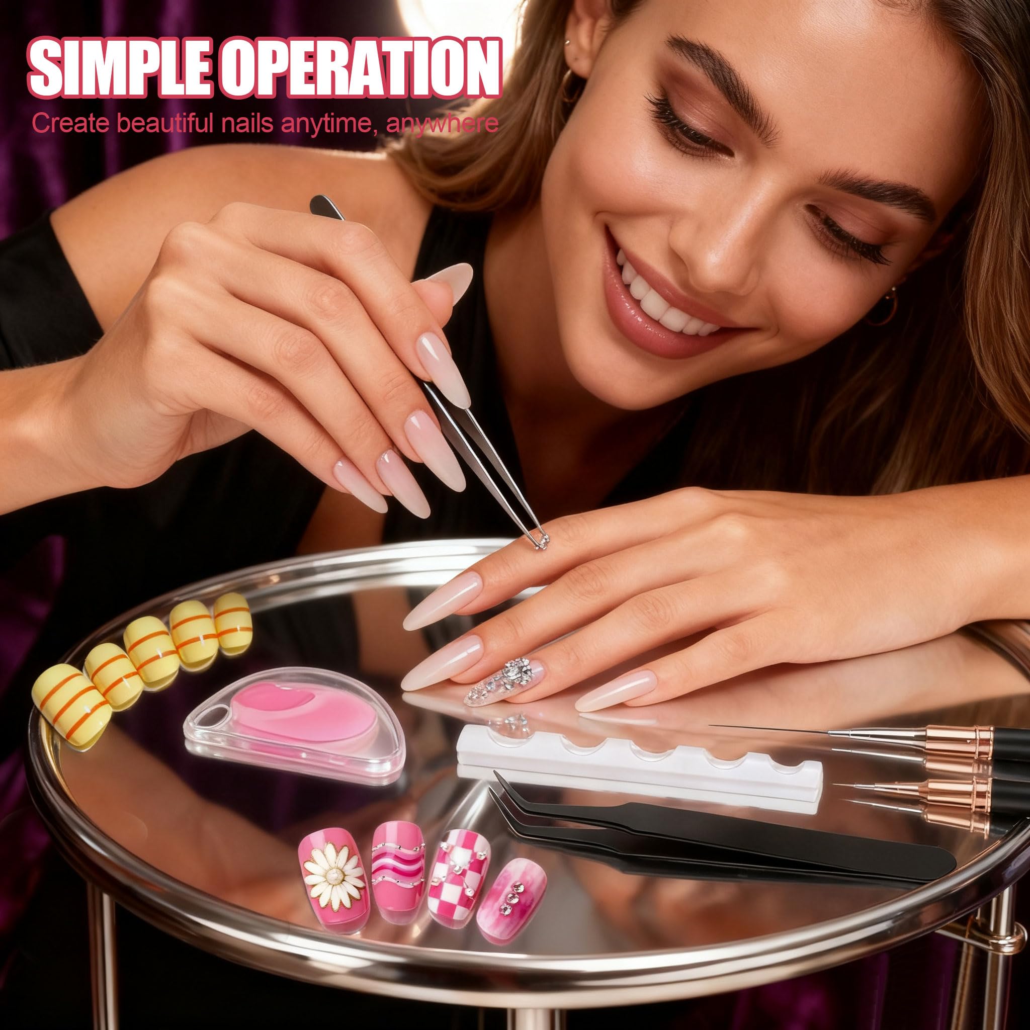 Artdone easy-glide striping tapes offer glue-free application for clean, quick nail art.