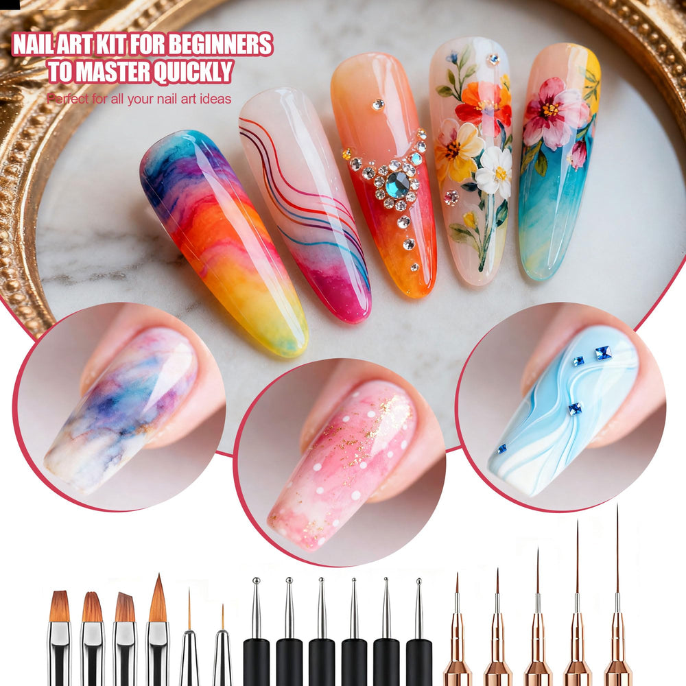 Artdone french-tip-stencil visuals enable crisp manicure designs at home.