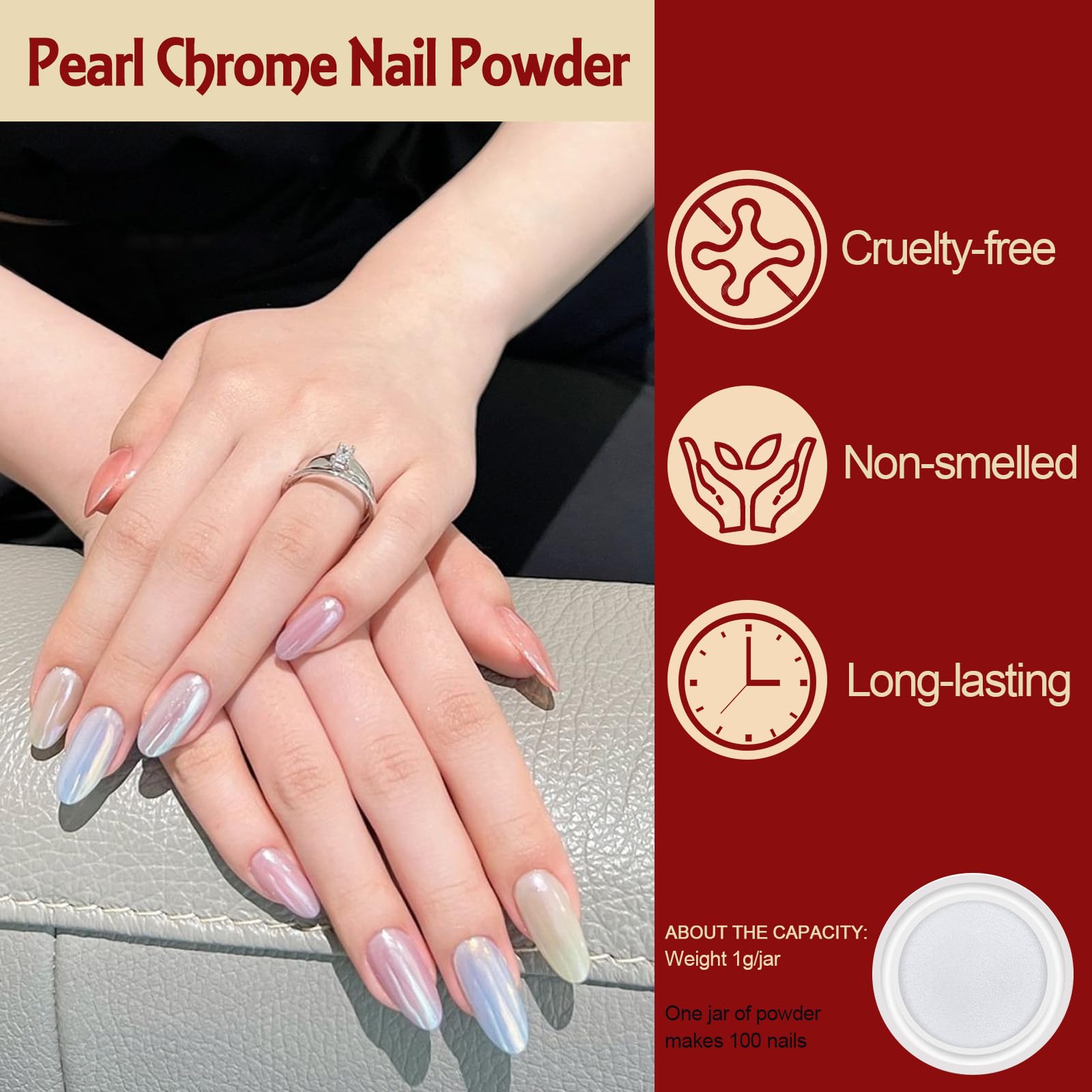 Artdone powder designed to use with gel color, base coat, and glossy top coat