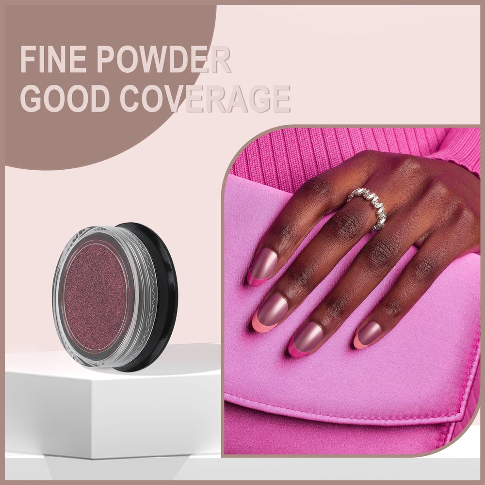 Artdone mermaid pearlescent dust on nail tip for subtle shimmer