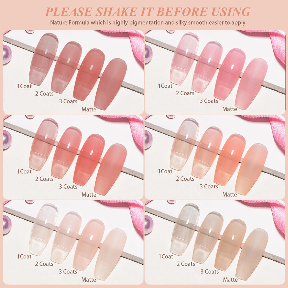 Artdone nude brown shades offer soft everyday manicures