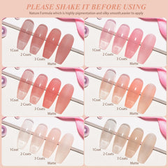 Artdone nude brown shades offer soft everyday manicures