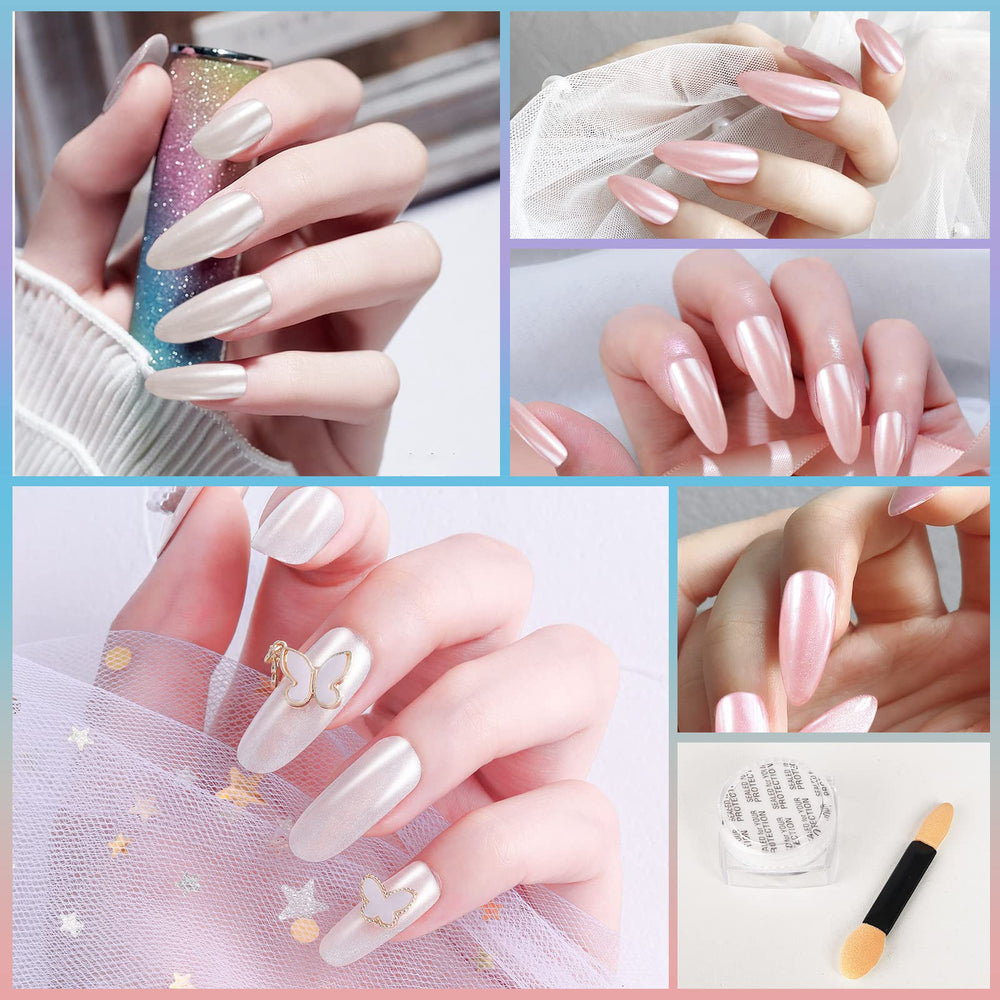 Artdone chrome nail powder red pearl jar adds bold reflective accents for gel nails.