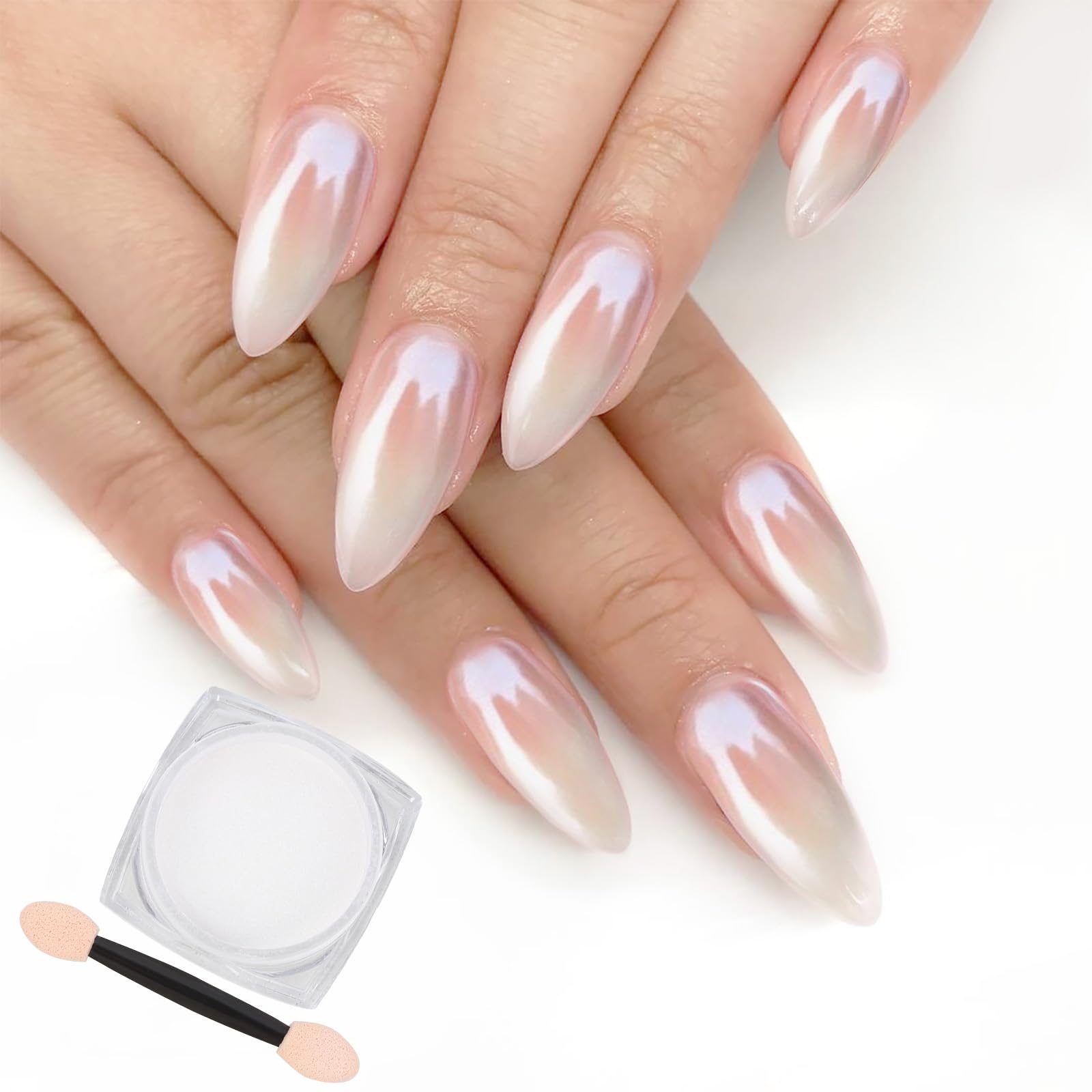 Artdone White Pearl Chrome bottle closeup with shimmering mirror pigment