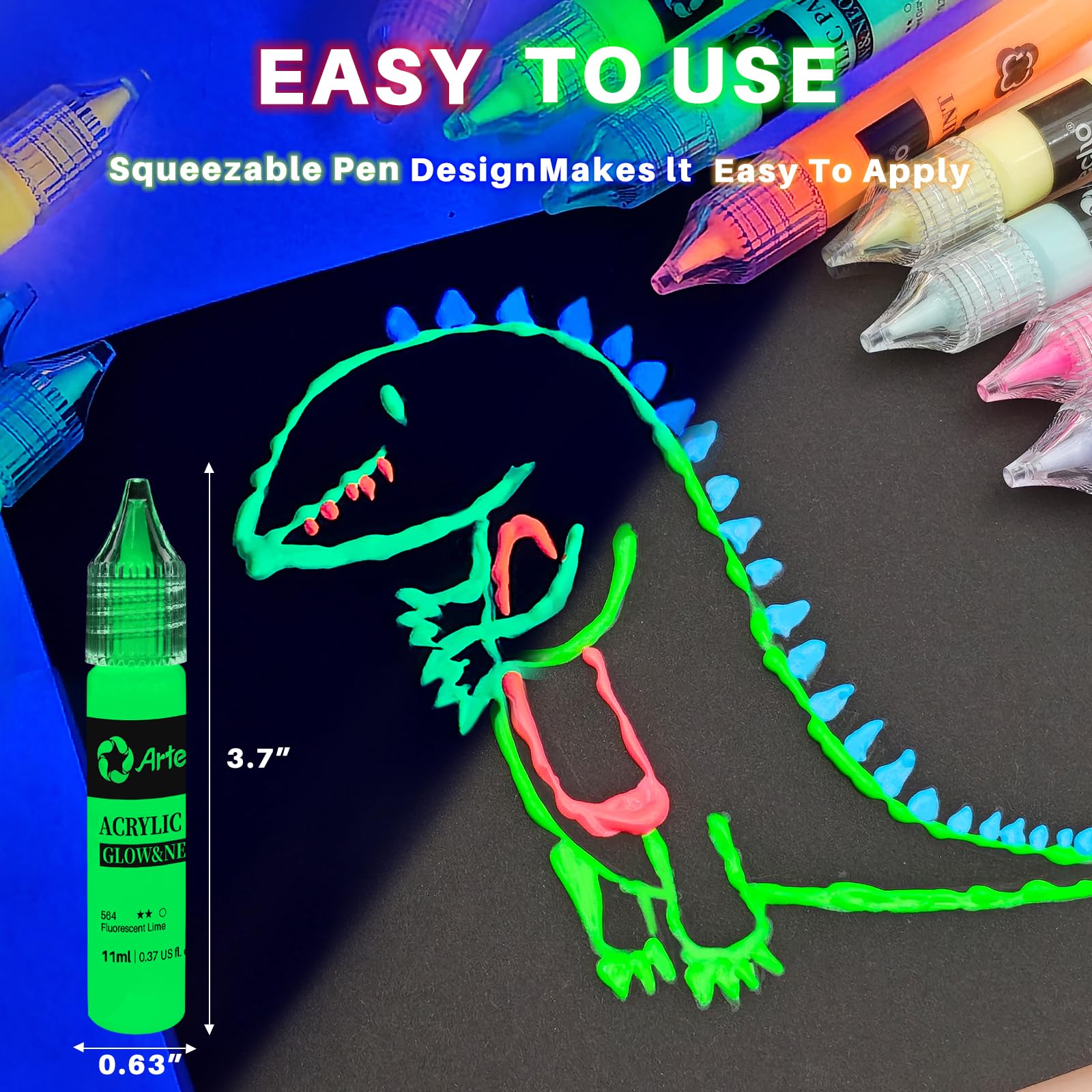 Artecho glow paint delivers glossy finish with bright fluorescence