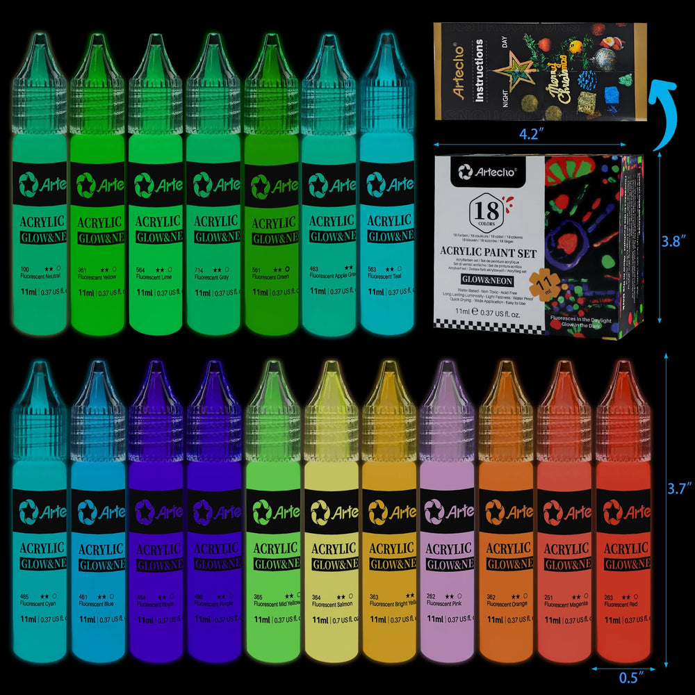 Artecho glow paint on wood adds vivid underglow to crafts