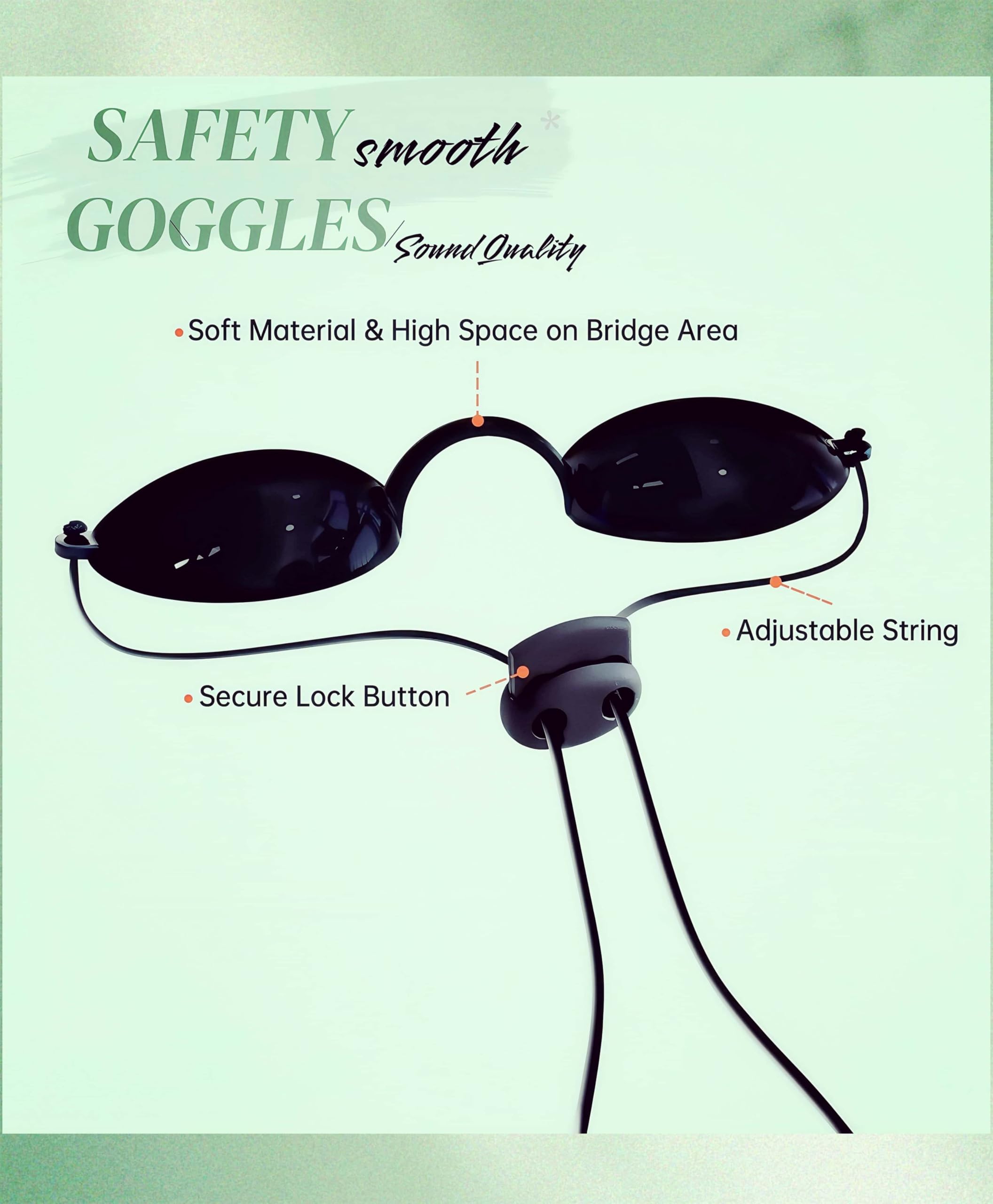 Arthaxi protective goggles adjustable straps ensure better seal against light.