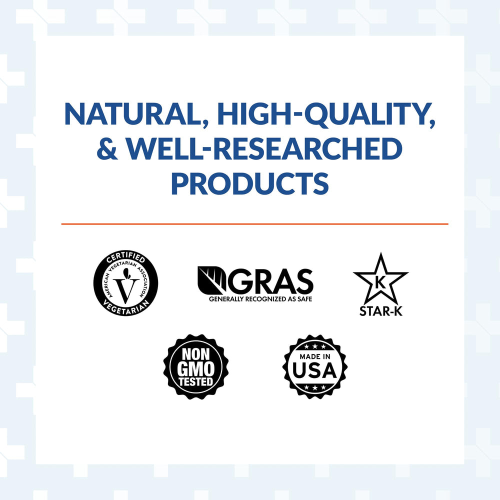 Arthur Andrew Medical Neprinol AFD vegan non-GMO kosher certification badge